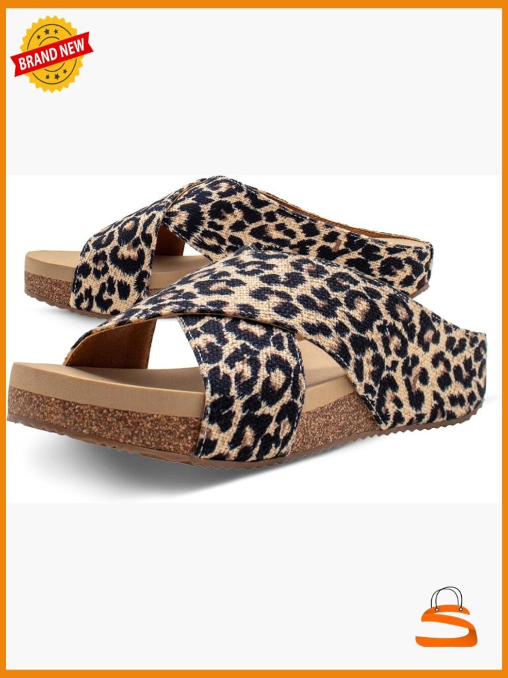Slip-On Crisscross Wedge Sandals with EVA Insole